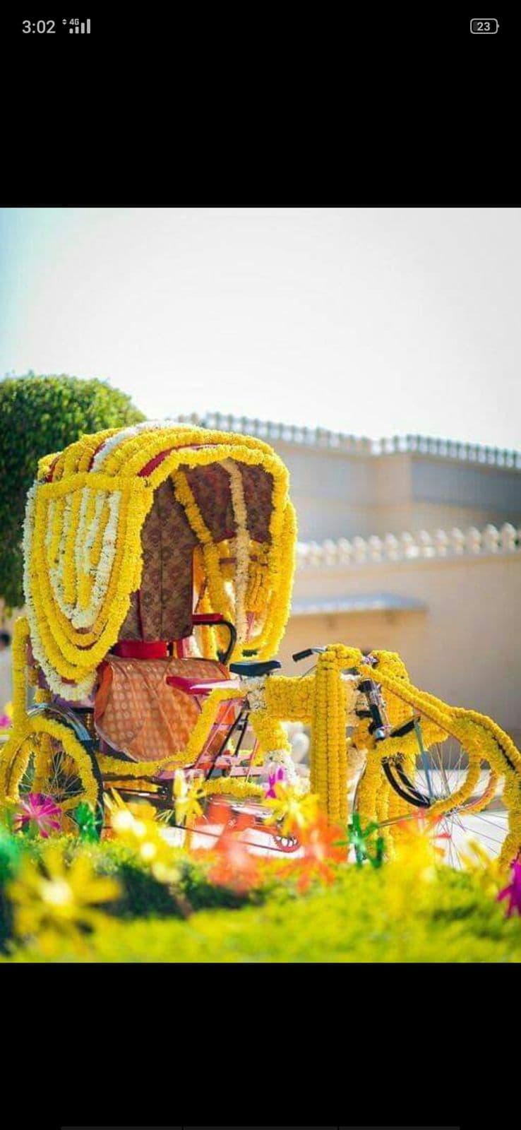 Floral Decored Cycle for grand entrance