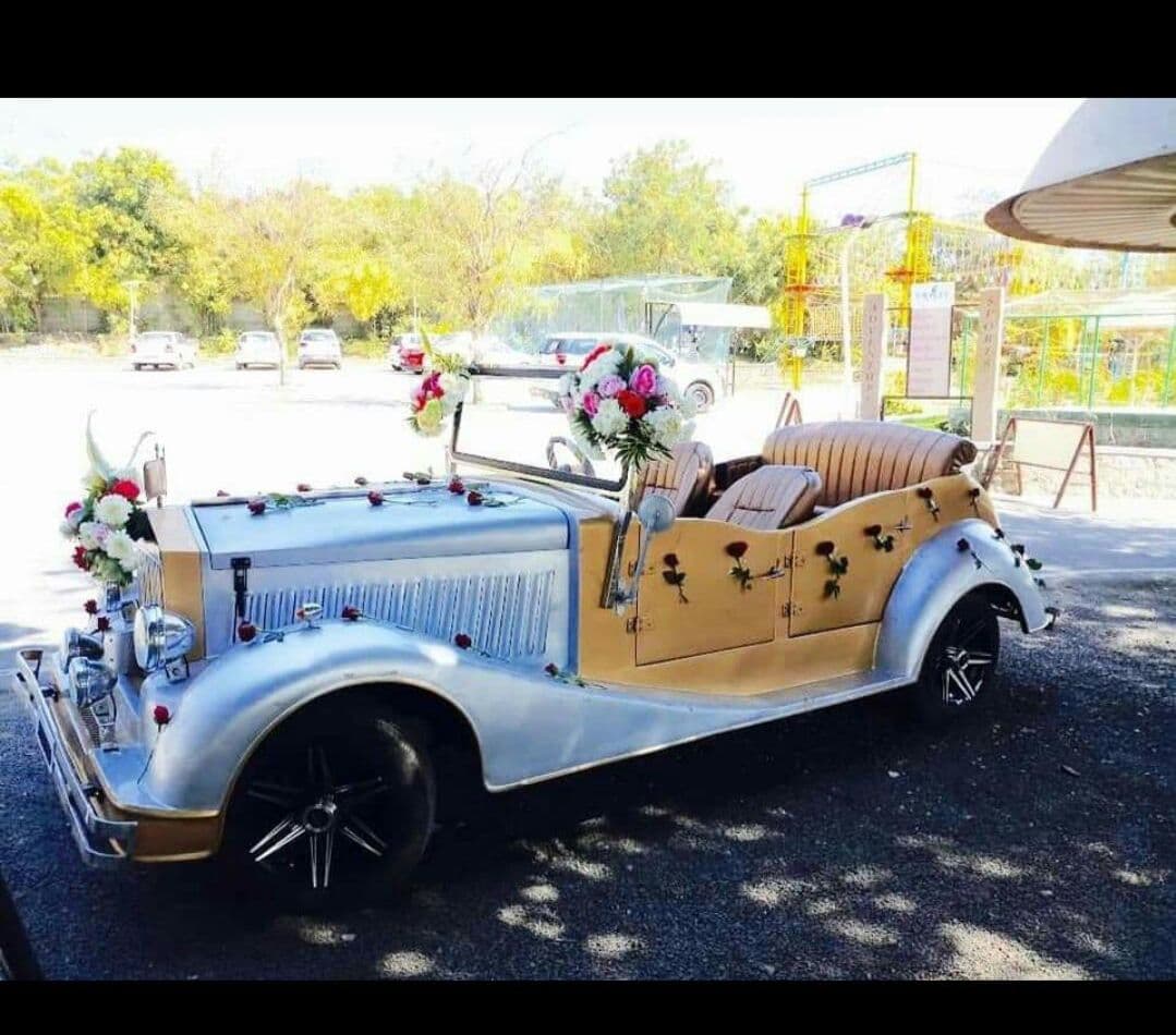 Vintage car arrival
